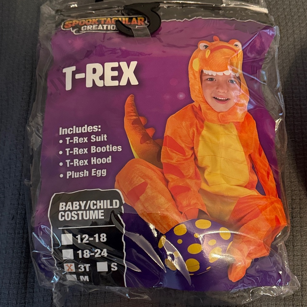 Orange Dinosaur Kids Costume - Picture 13 of 13